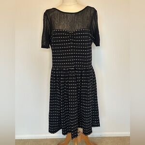 Betsey Johnson - Elegant Black and White Polka Dot Dress - 14